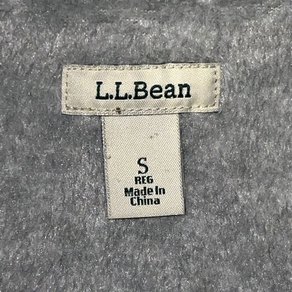 L.L. Bean Plaid Blue Fleece Lined Button Down Flannel Shirt Jacket Top Sz Small - Picture 9 of 14